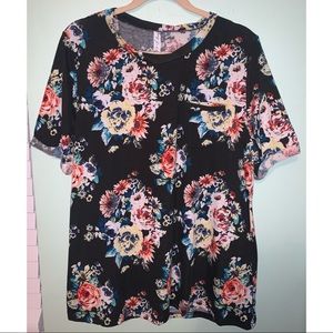 Black Floral Shirt